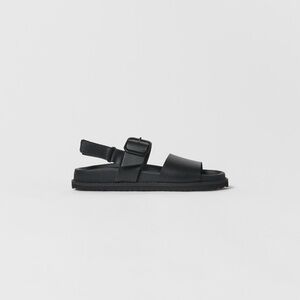Zara Leather Sandals with Buckles